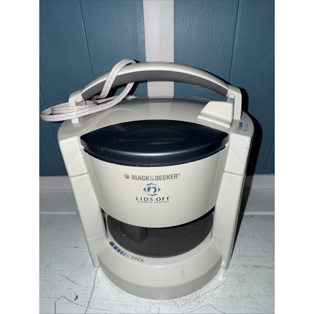 Black +‎ Decker Lids Off White Automatic Electric Jar Opener (JW200) - Tested